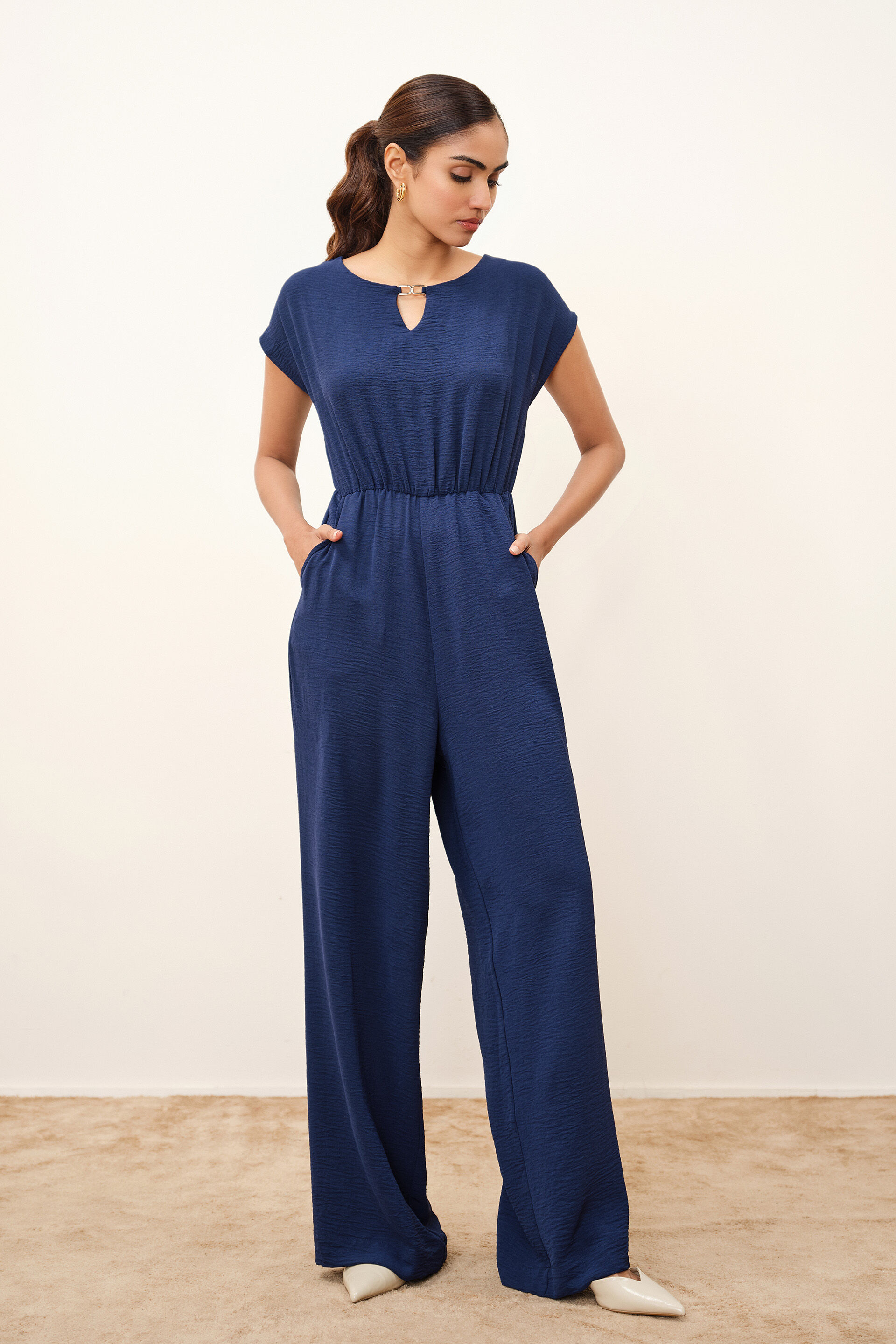 Nadine Navy Jumpsuit, Navy, image 3